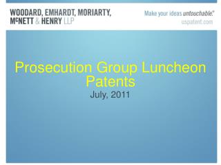 Prosecution Group Luncheon Patents