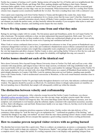 Best Roofing Contractor Fairfax: Five-Star Customer Ratings Explained