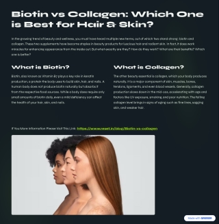 Biotin vs Collagen: Which Is Better for Hair, Skin & Nails?