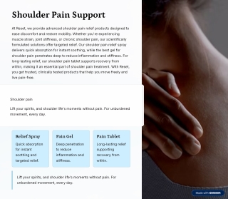 Shoulder Pain Relief Products for Fast Comfort | RESET