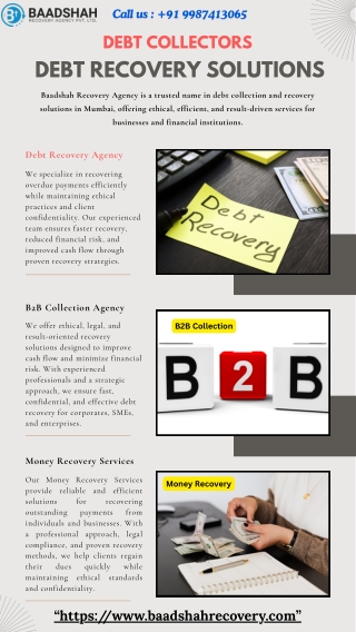 Debt Collectors & Debt Recovery Solutions in Mumbai – Baadshah Recovery Agency