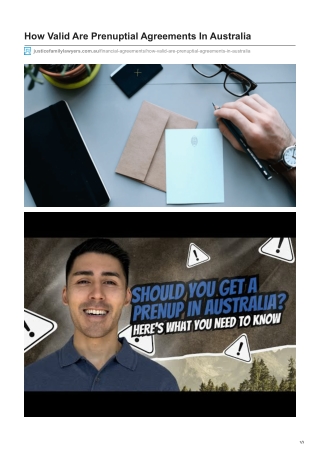 Are Prenups Legal in Australia?