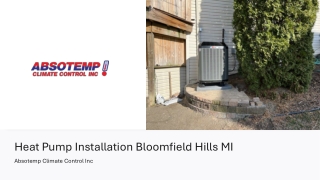 Heat Pump Installation Bloomfield Hills MI