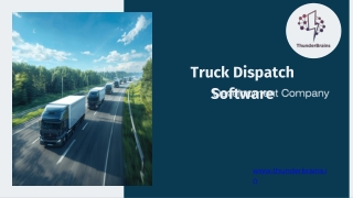_thunderbrains -Truck Dispatch Software Development  Development Company