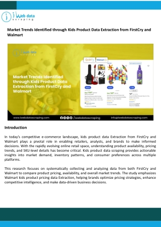 Kids Product Data Extraction from FirstCry and Walmart