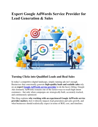 Expert Google AdWords Service Provider for Lead Generation