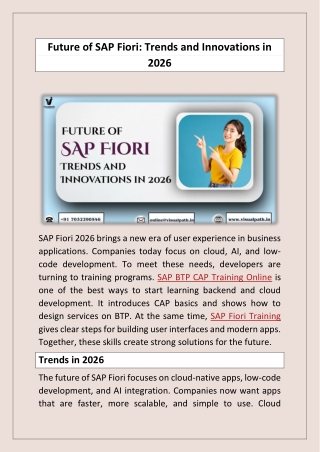 SAP BTP CAP Training Online Institute for SAP Developers