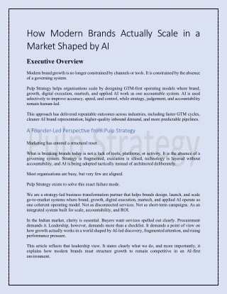 How Modern Brands Actually Scale in a Market Shaped by AI
