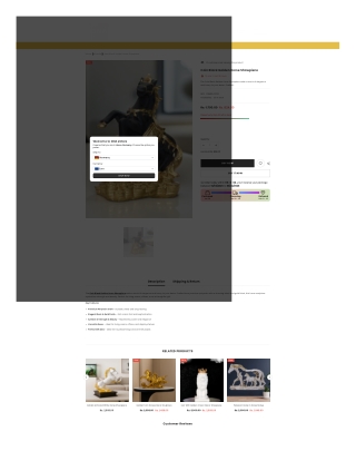 Grace Your Interiors with the Elegant Coin Black Golden Horse Showpiece