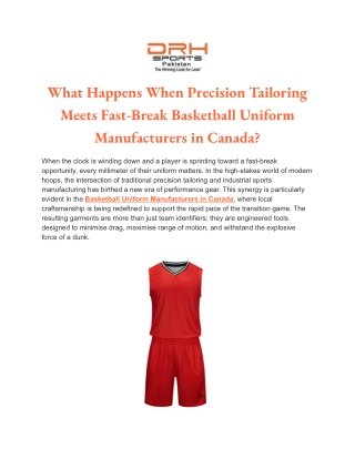 What Happens When Precision Tailoring Meets Fast-Break Basketball Uniform Manufacturers in Canada - Google Docs