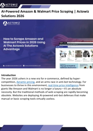 AI-Powered Amazon & Walmart Price Scraping  Actowiz Solutions 2026
