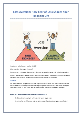 Loss Aversion How Fear of Loss Shapes Your Financial Life