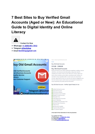 7 Best Sites to Buy Verified Gmail Accounts (Aged or New) ... (1)