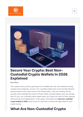 Best Non-Custodial Crypto Wallets in 2026