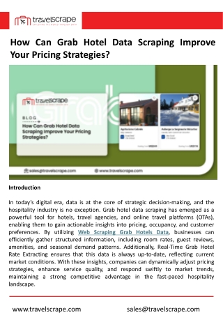 Grab Hotel Data Scraping for Pricing Strategies