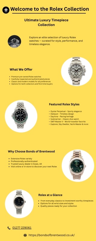 Buy & Sell Luxury pre-owned Watches & Jewellery - Bonds of Brentwood