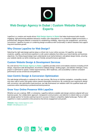 Web Design Agency in Dubai | Custom Website Design Experts
