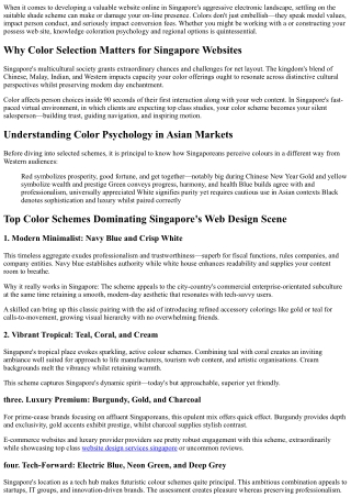 Top Singapore-Specific Website Colors