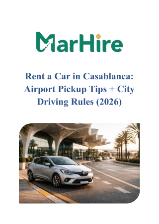 Rent a Car in Casablanca, Airport Pickup Tips, City Driving Rules (2026)