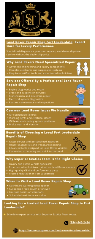 Land Rover Repair Shop Fort Lauderdale