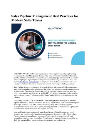 Sales Pipeline Management Best Practices for Modern Sales Teams