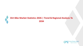 Dirt Bike Market Regional Trend & Growth Projections to 2034
