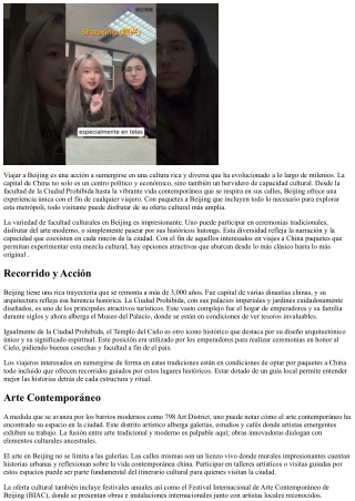 La promoción cultural más extensa de todos los tiempos hacia Beijing