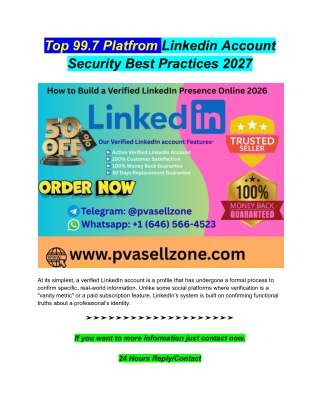 Top 99.7 Platfrom  Linkedin Account Security Best Practices 2027
