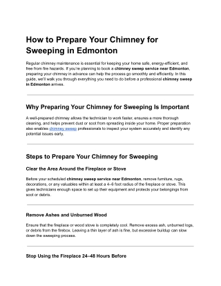 How to Prepare Your Chimney for Sweeping