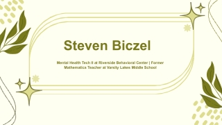 Steven Biczel - A Pathway-Guiding Mentor - Punta Gorda, Florida