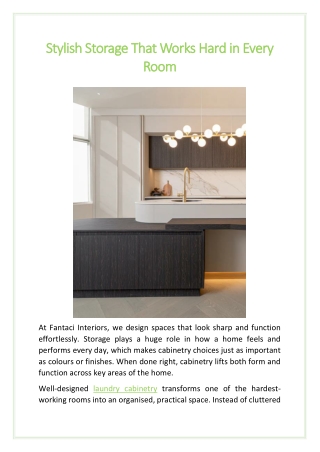 Stylish Storage That Works Hard in Every Room