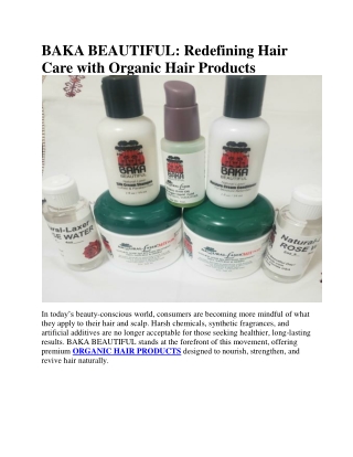 BAKA BEAUTIFUL Organic Hair Products for Naturally Strong, Shiny Hair