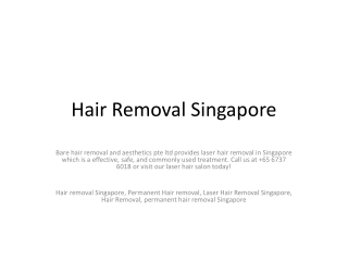 Hair Removal Singapore