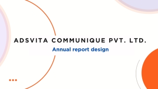 Annual Report Design Summary
