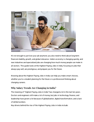 Career Goals That Matter_ Exploring the Highest Paying Jobs in India