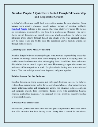 Naushad Parpia_ A Quiet Force Behind Thoughtful Leadership and Responsible Growth