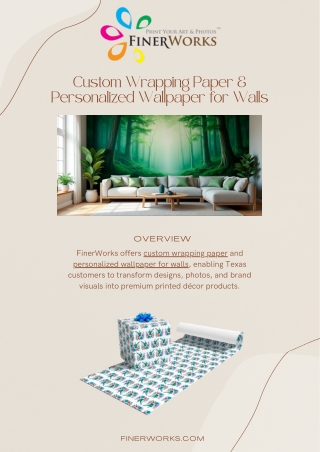 Custom Wrapping Paper & Personalized Wallpaper for Walls