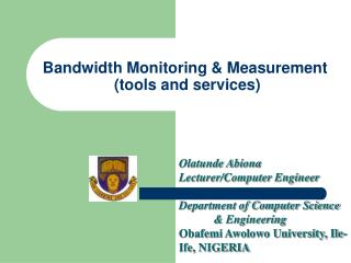 Bandwidth Monitoring &amp; Measurement (tools and services)