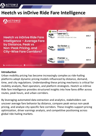Heetch vs inDrive Ride Fare Intelligence