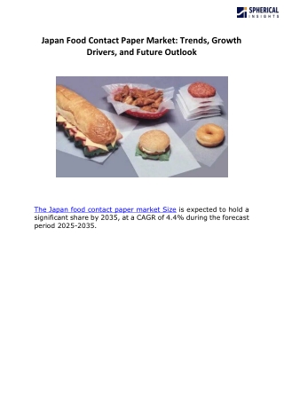 Japan Food Contact Paper Market b