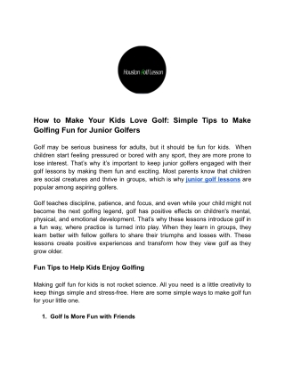 How to Make Your Kids Love Golf_ Simple Tips to Make Golfing Fun for Junior Golfers