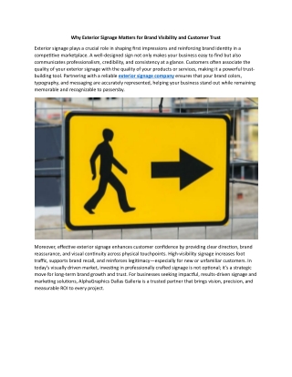 Why Exterior Signage Matters for Brand Visibility and Customer Trust