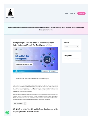 Still Ignoring IoT- How IoT and IIoT App Development Helps Businesses - Trends You Can’t Ignore in 2026