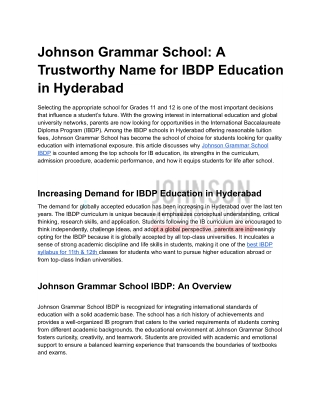 Johnson Grammar School_ A Trustworthy Name for IBDP Education in Hyderabad - Google Docs