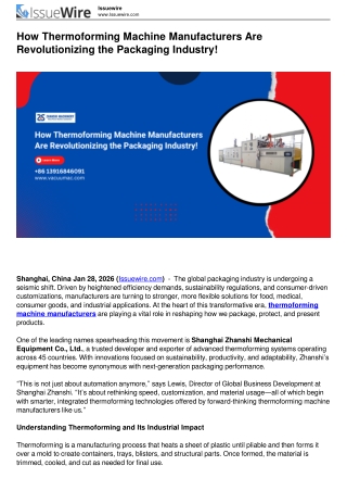 How Thermoforming Machine Manufacturers Are Revolutionizing the Packaging Industry!