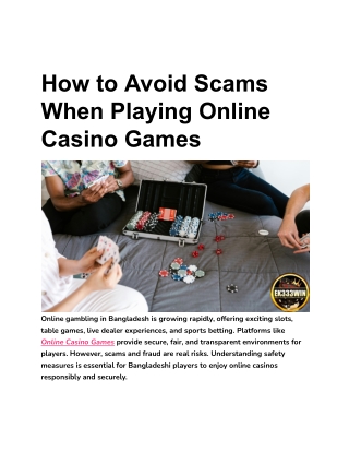 How to Avoid Scams When Playing Online Casino Games