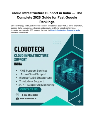 Cloud Infrastructure Support in India — The Complete 2026 Guide for Fast Google Rankings