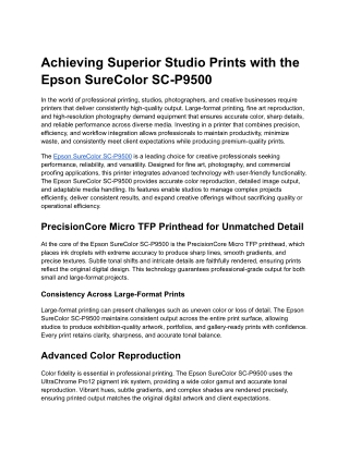 Epson SureColor SC-P9500