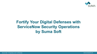 Fortify Your Digital Defenses with ServiceNow Security Operations by Suma Soft