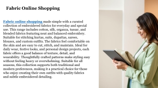 Fabric Online Shopping